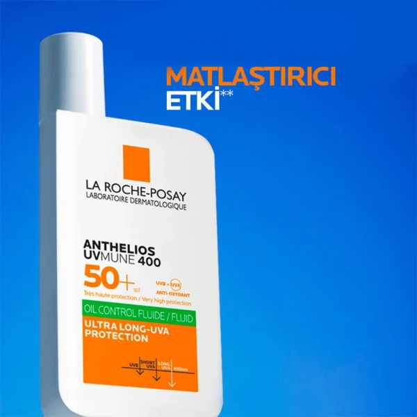 LA ROCHE POSAY ANTHELIOS OIL CONTROL FLUID YÜZ GÜNEŞ KREMİKarma ve yağlı ciltler için yüksek koruma sağlayan güneş kremi - Görsel 3
