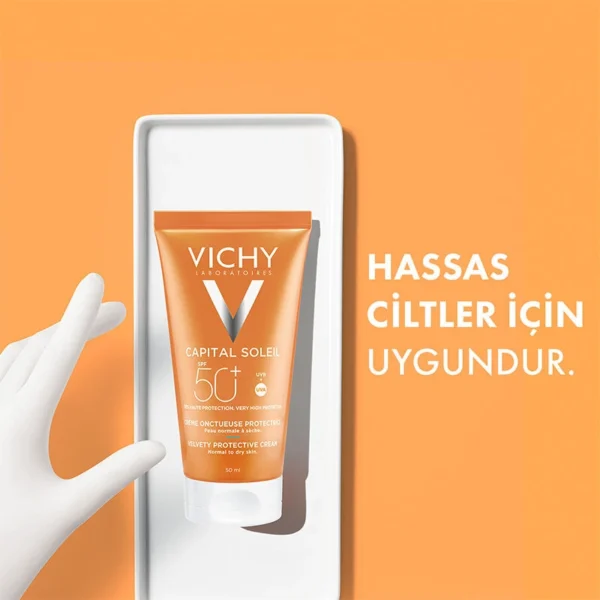 Vichy Capital Soleil SPF 50+ Velvety Güneş Kremi 50 ml - Görsel 3