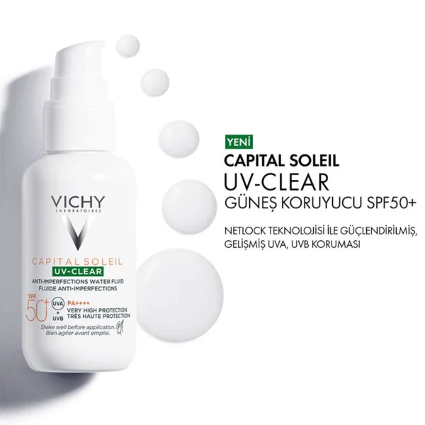 Vichy Capital Soleil UV-Clear Spf 50 Fluid Güneş Koruyucu 40 ml - Görsel 2