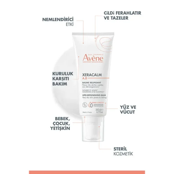 Avene XeraCalm A.D Lipid-Replenishing Balm 200 ml - Görsel 3