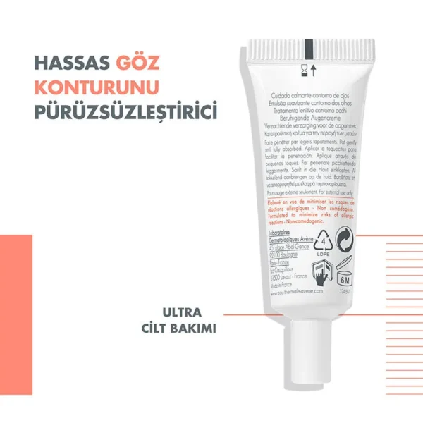 AveneYatıştırıcı Göz Çevresi Kremi 10 ml - Görsel 3