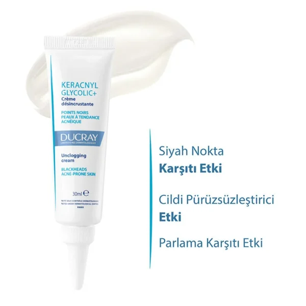 DUCRAY Keracnyl Glycolic+ Creme Siyah Nokta Karşıtı Krem 30 ml - Görsel 2