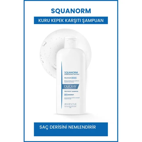 DUCRAY Squanorm Kuru Saçlar İçin Kepek Karşıtı Şampuan 200 ml - Görsel 2