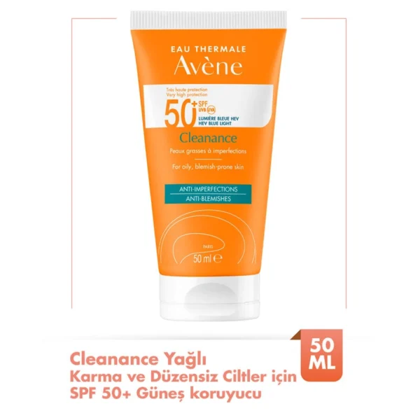Avene Cleanance Yağlı Ciltler İçin Güneş Kremi SPF50+ 50 ml - Görsel 2