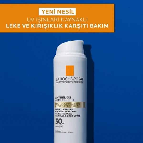 LA ROCHE POSAY ANTHELIOS AGE CORRECT SPF50 GÜNEŞ KREMİ UV IŞINLARI KAYNAKLI LEKE VE KIRIŞIKLIK KARŞITI BAKIM KREMİ - Görsel 2