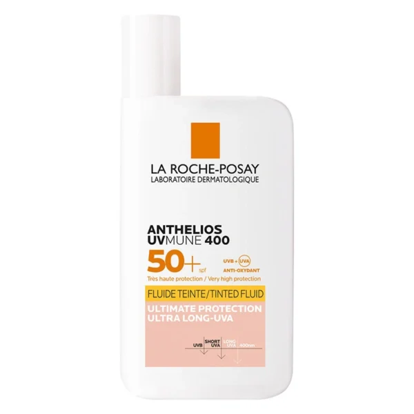LA ROCHE POSAY ANTHELIOS UVMUNE 400 FLUID RENKLİ YÜZ GÜNEŞ KREMİ TÜM CİLT TİPLERİ İÇİN RENKLİ ÇOK YÜKSEK GÜNEŞ KORUMASI