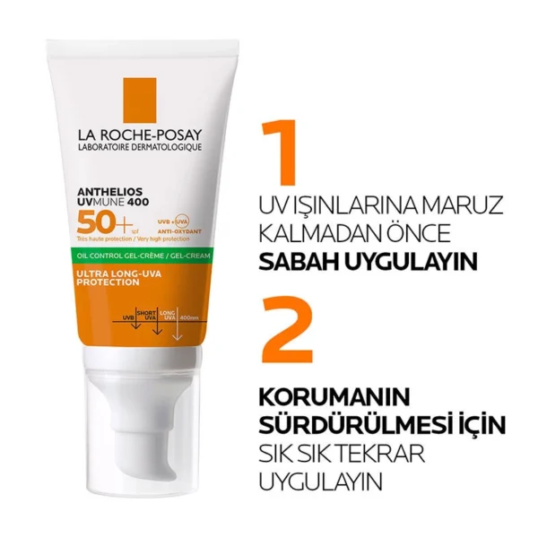 LA ROCHE POSAY ANTHELIOS UVMUNE 400 OIL CONTROL GEL-CREAM GÜNEŞ KREMİ - Görsel 3