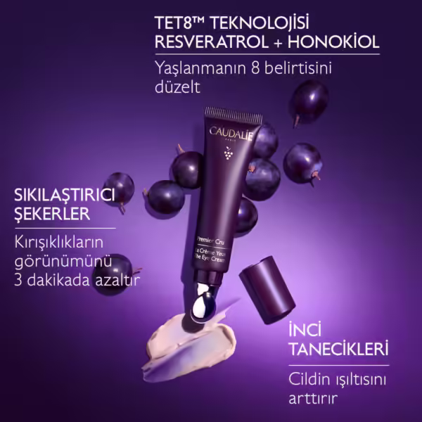CAUDALIE Premier Cru Kapsamli Yaşlanma Karşıtı Göz Bakım Kremi - Görsel 2