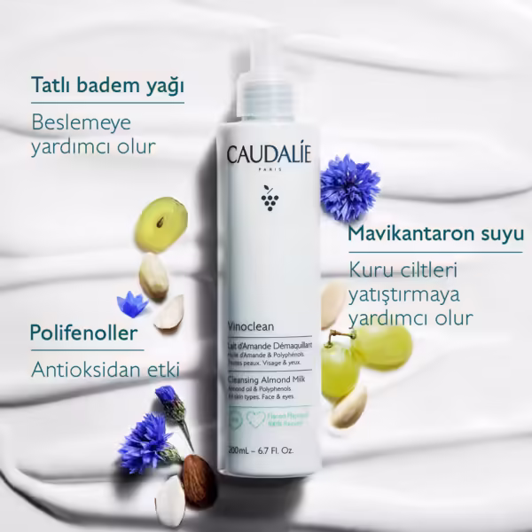 CAUDALIE Vinoclean Badem Yağlı Temizleme Sütü-100ml - Görsel 2
