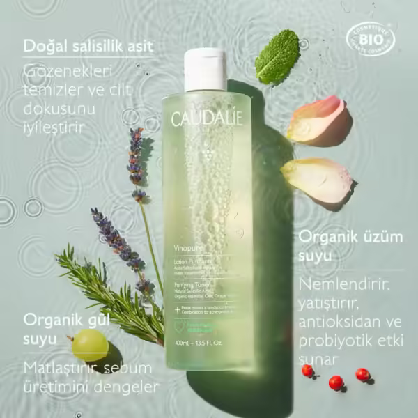 CAUDALIE Vinopure Akne Karşıtı Arındırıcı Tonik-400ml - Görsel 2