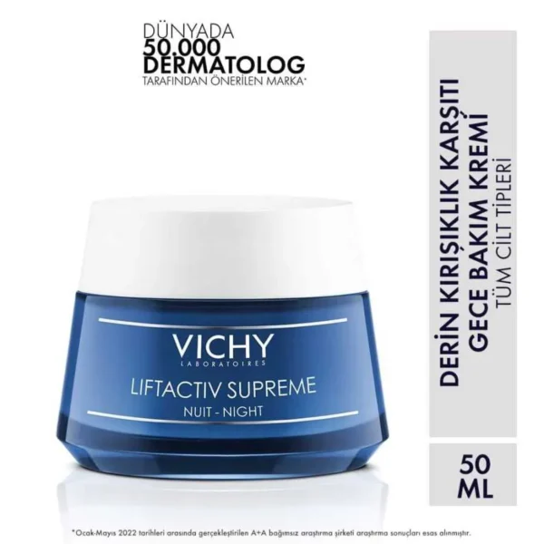 Vichy Liftactiv Supreme Night Kırışıklık Karşıtı Gece Bakım Kremi 50 ml - Görsel 2