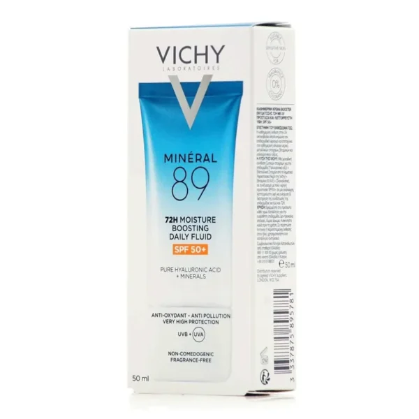 Vichy Mineral 89 72 Saate Kadar Nem Desteği ve Güneş Koruması SPF 50+ Günlük Bakım Kremi 50 ml - Görsel 2